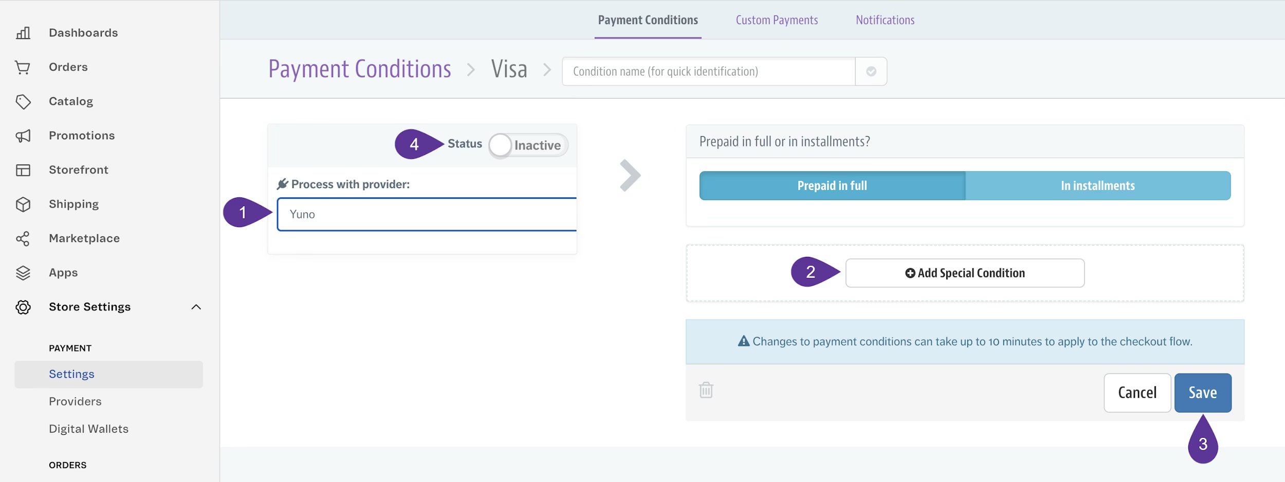 Configure Payment Affiliation