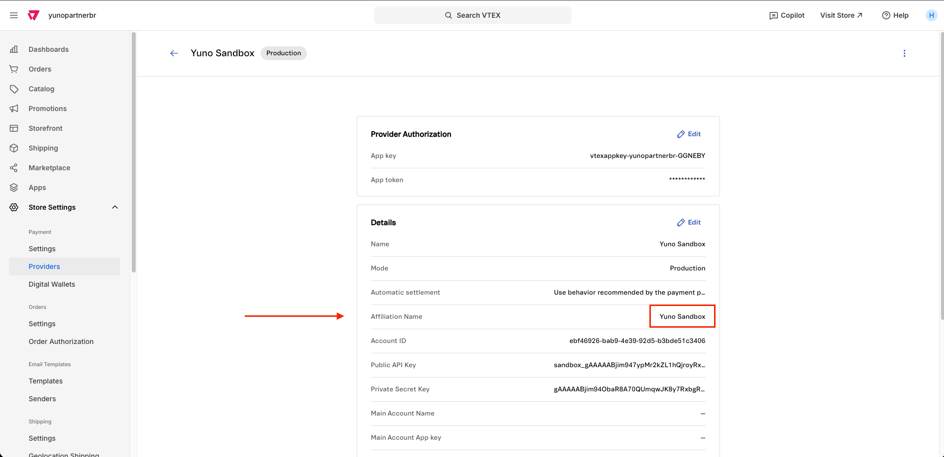Copy affiliation name