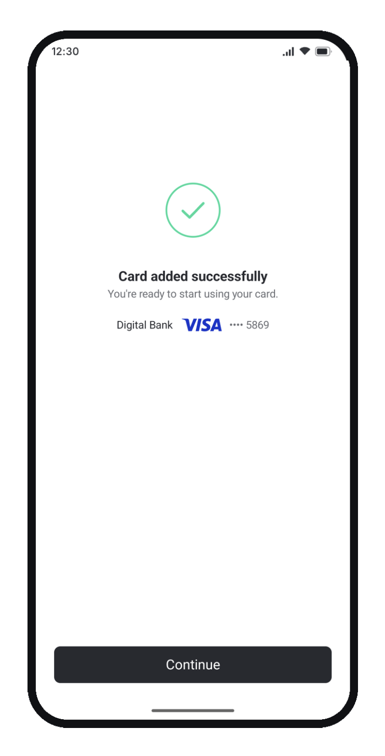 Card Added Confirmation