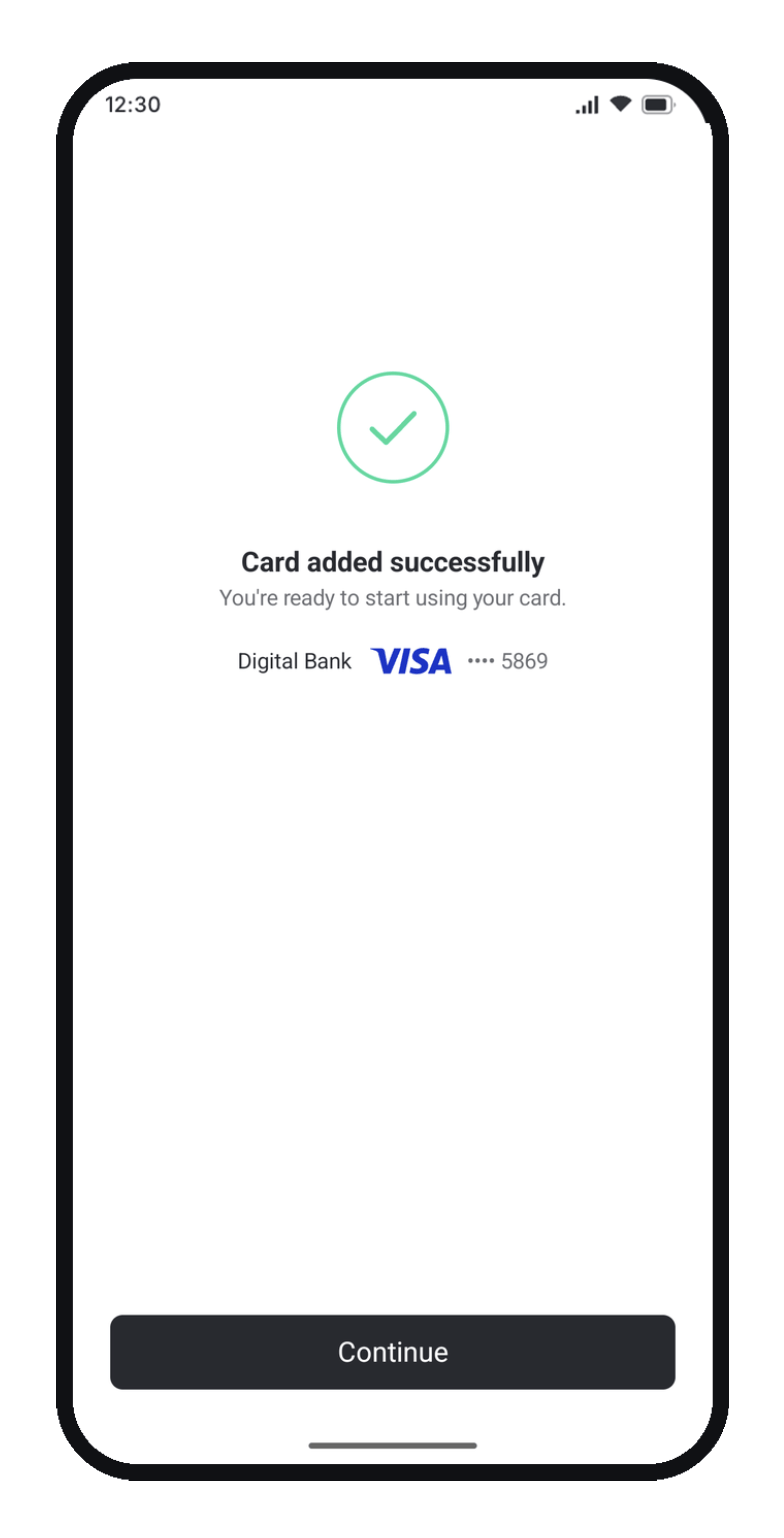 Card Added Confirmation