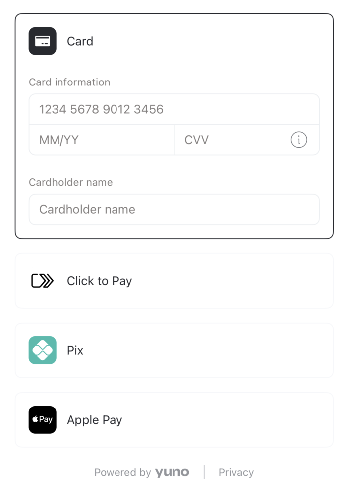 The list with forms expanded inline