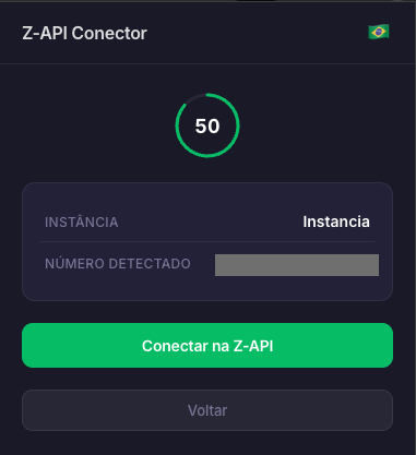 Conexão via Extensão Z-API Conector - Z-API Docs