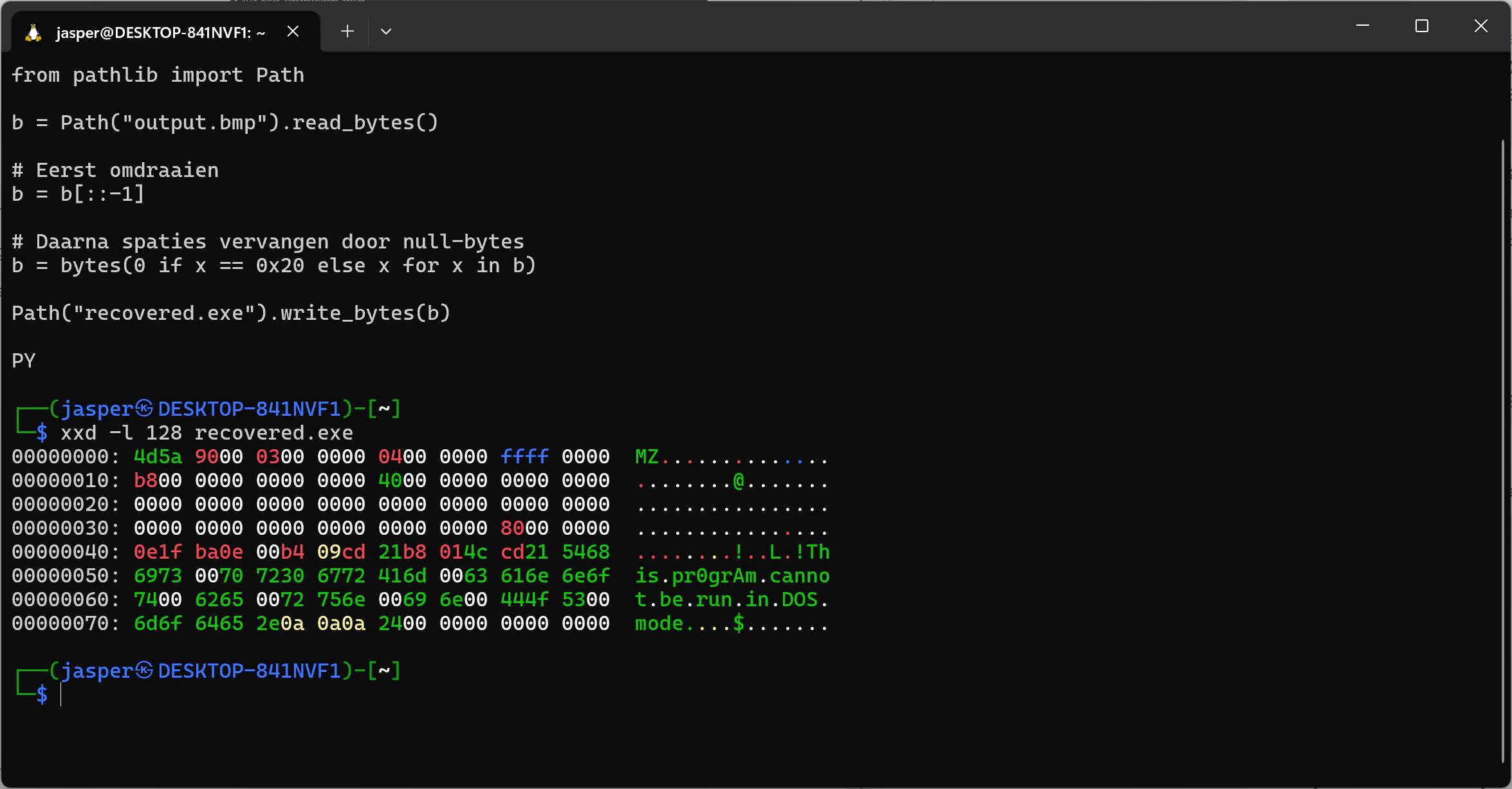 Byte Map Cleaned