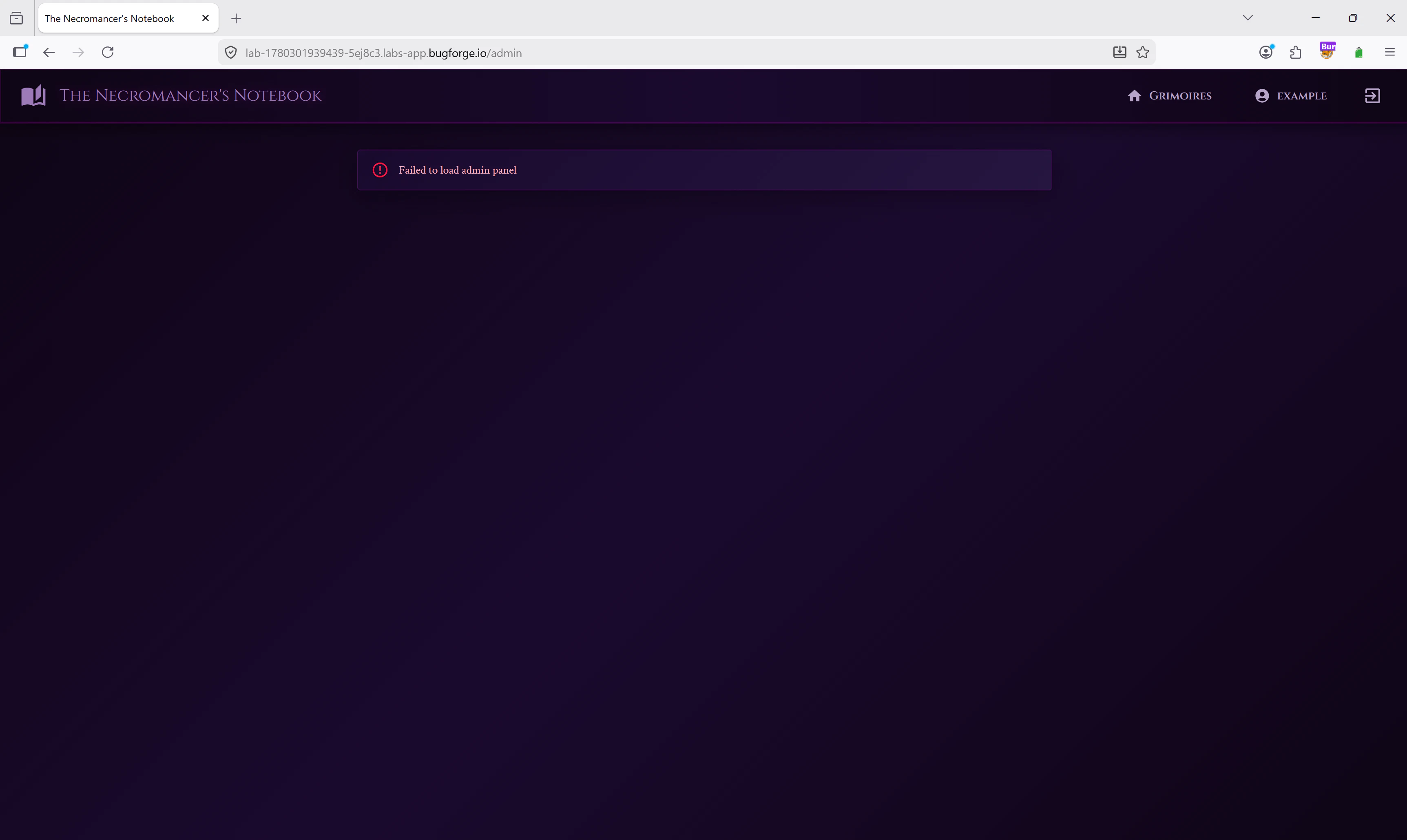 Admin panel denied