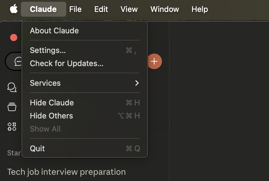 Open Claude Settings