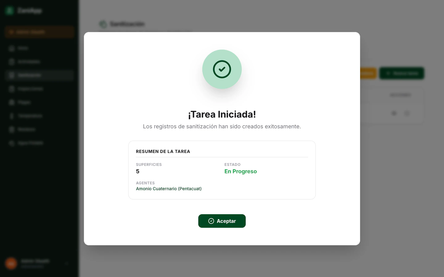 Tarea creada en la tabla de En Progreso