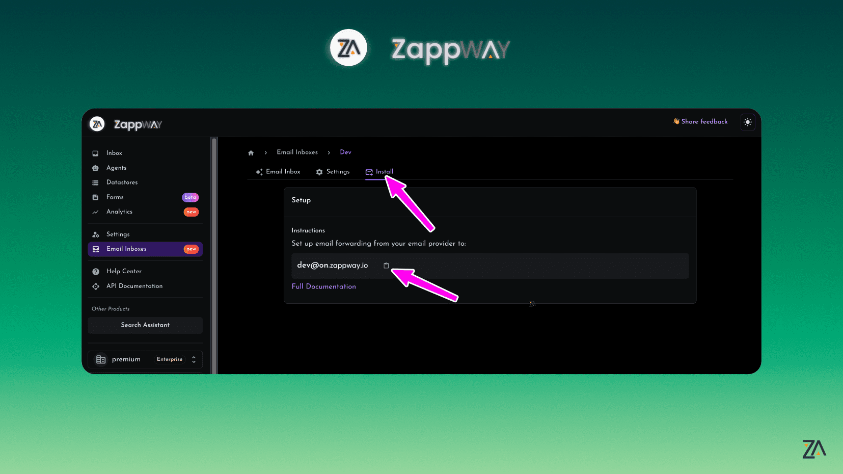 Copy forwarding address
