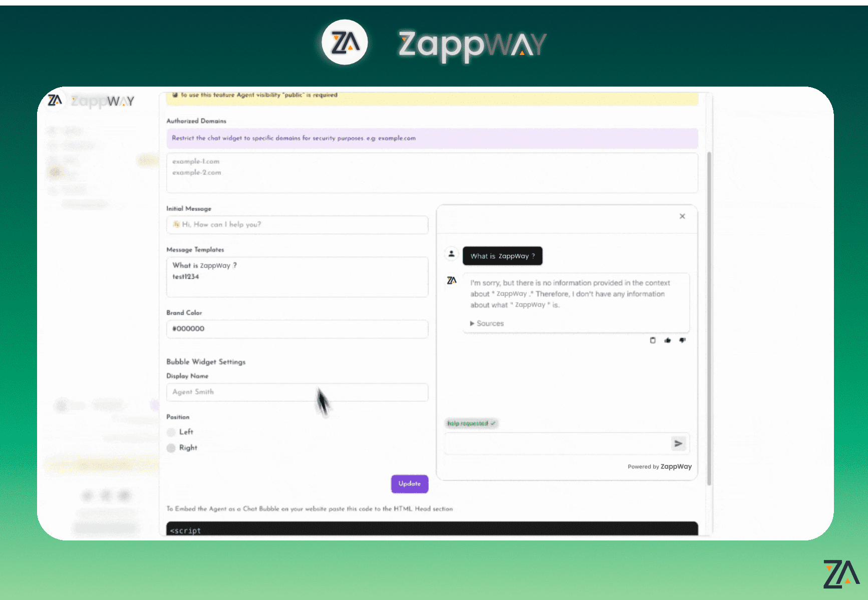 Message template demo