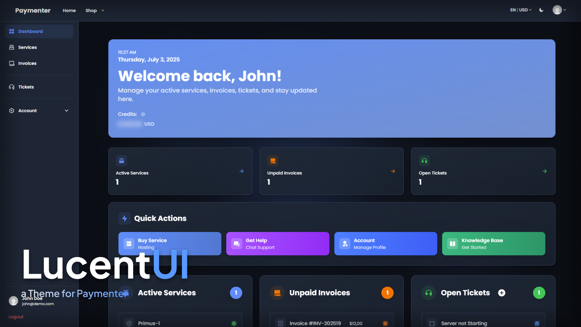 LucentUI v1.0.0 Screenshot