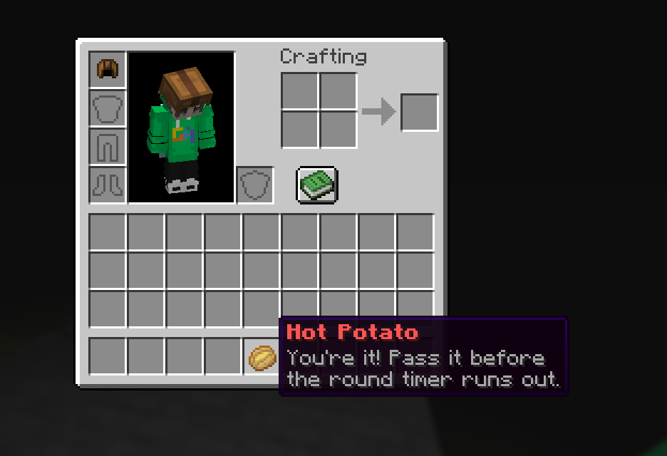 Hot potato item locked in the player's hotbar
