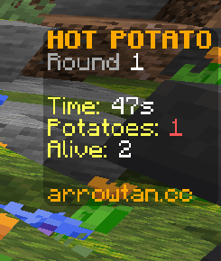 HotPotato in-game sidebar scoreboard during a round
