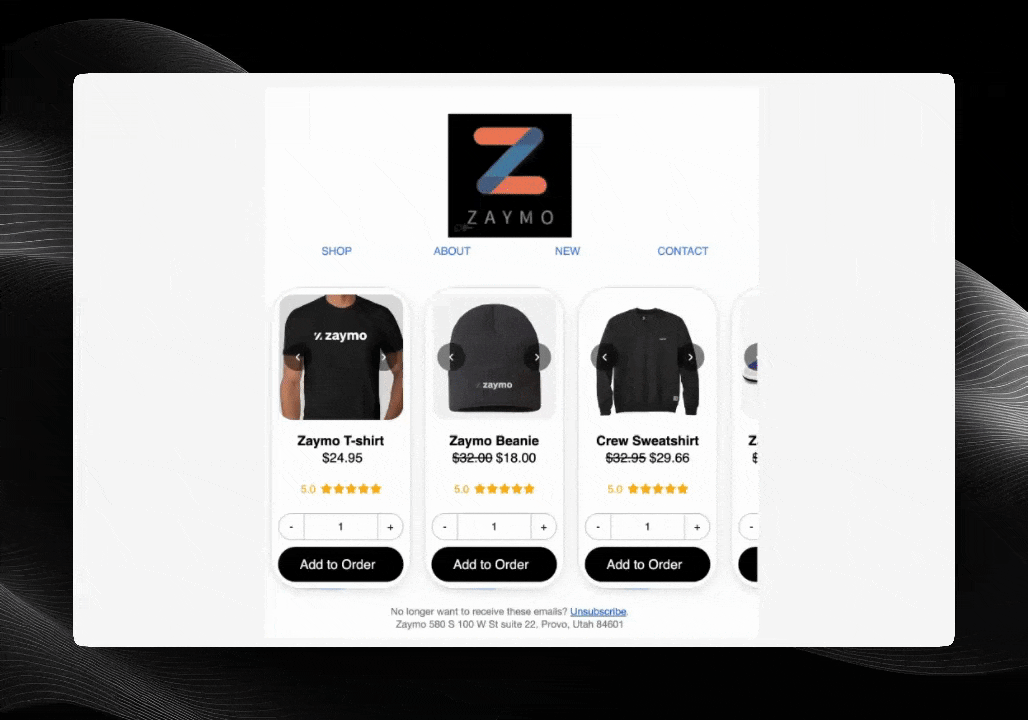 Product upsell example
