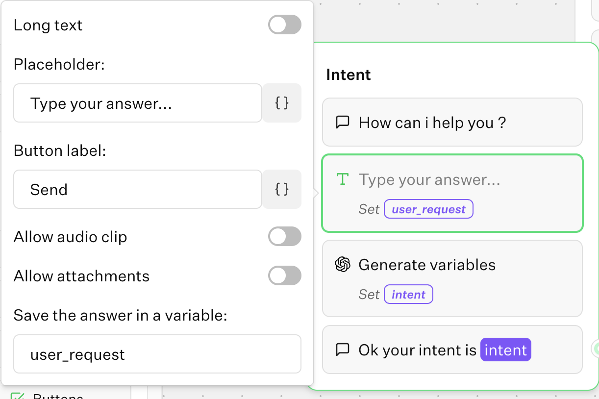 Text input