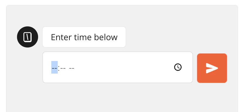 Time input in bot