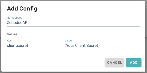 Client secret config