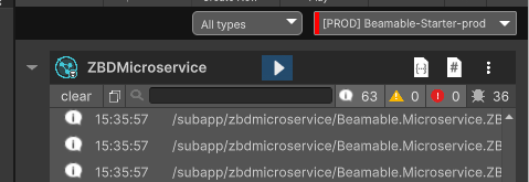Microservice running