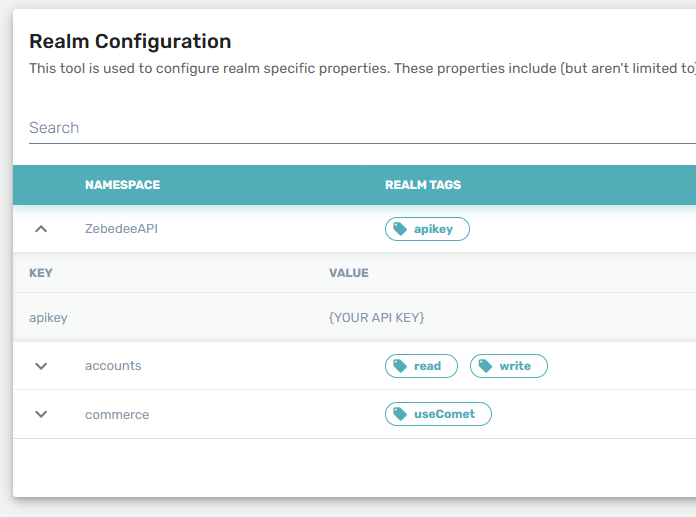 Realm config overview