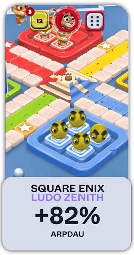 Square Enix Ludo Zenith ARPDAU increased 82%