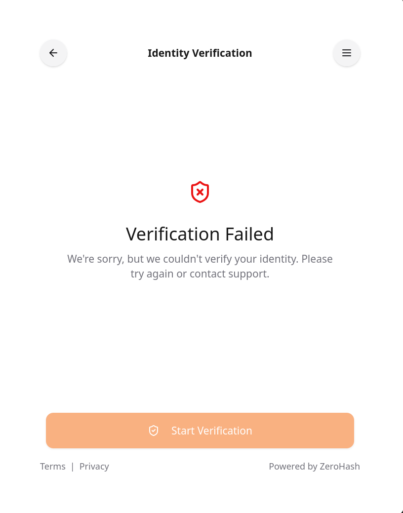 KYC Failed