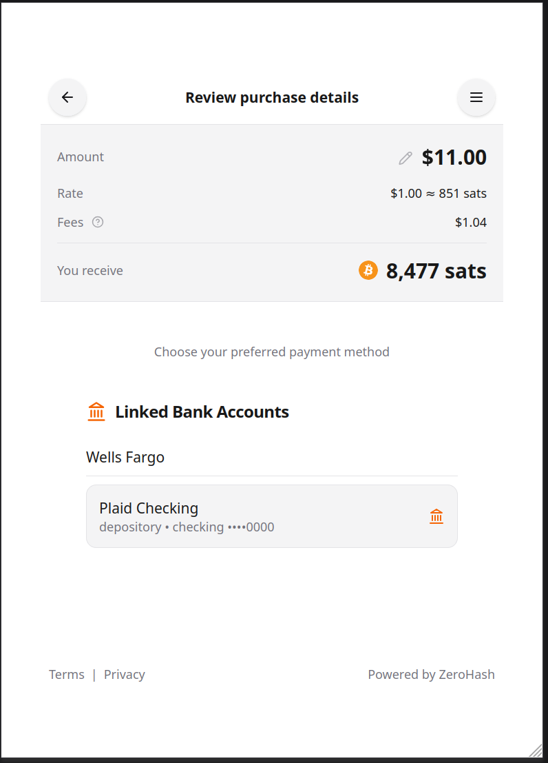 Payment Method Selection