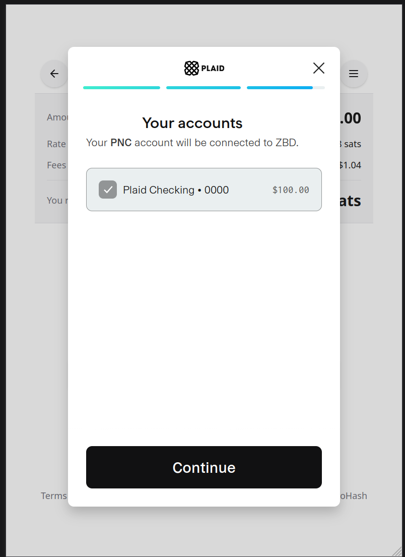 Bank Connected Successfully