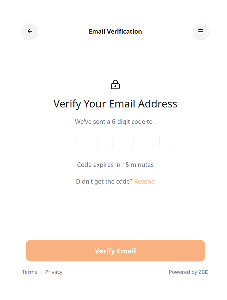 Email Verification Screen