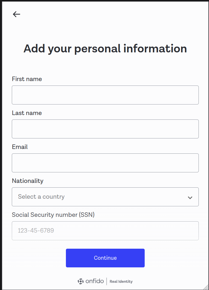 Personal Information Form