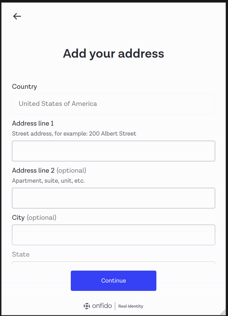 Address Form