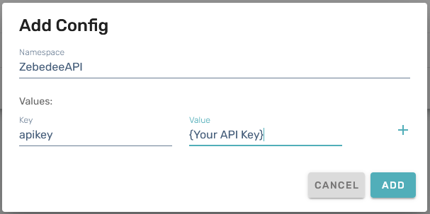 API Key config
