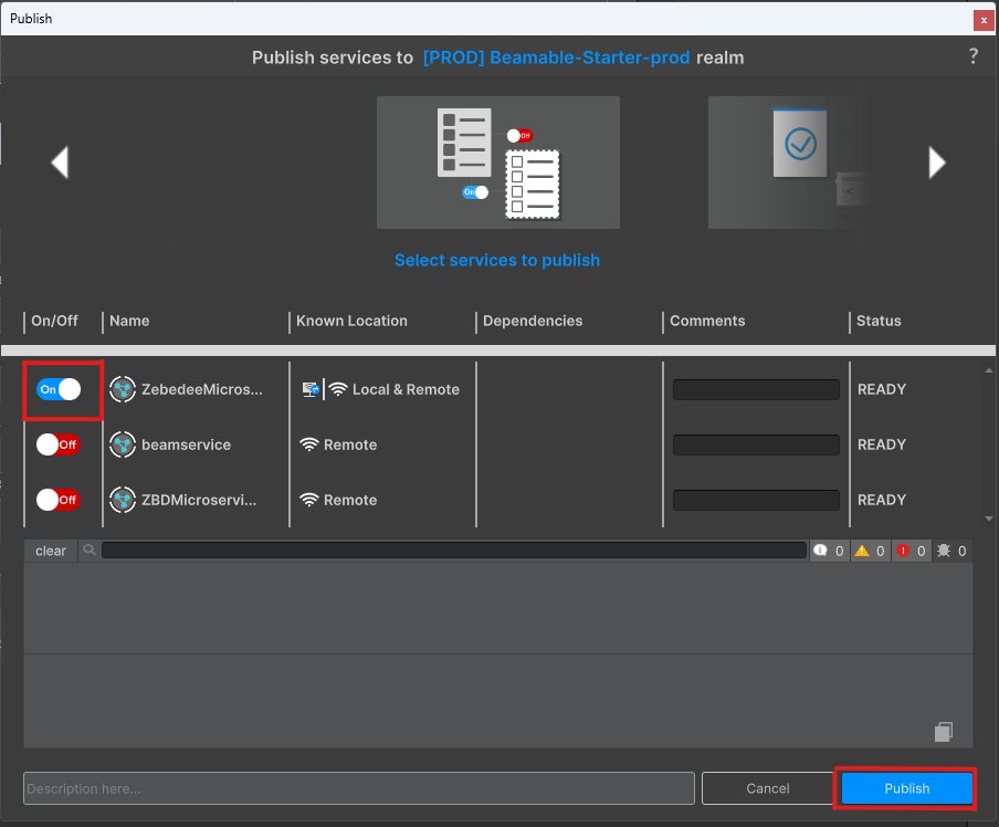 Publishing the Microservice