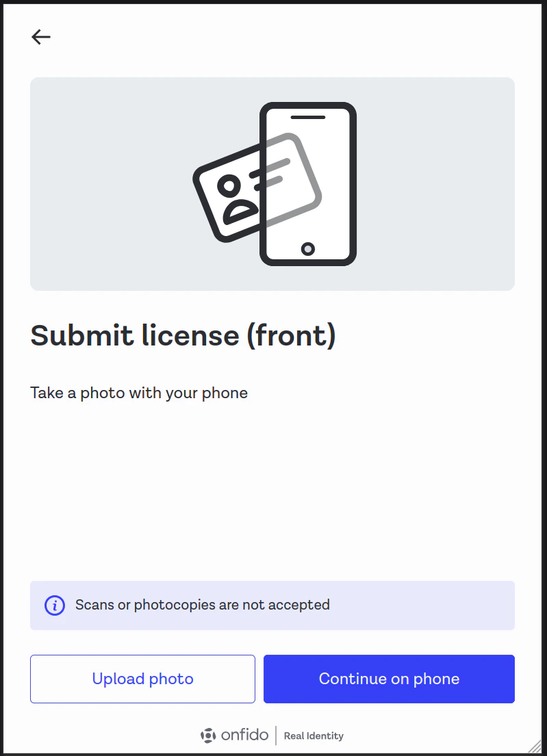 Document Upload Screen