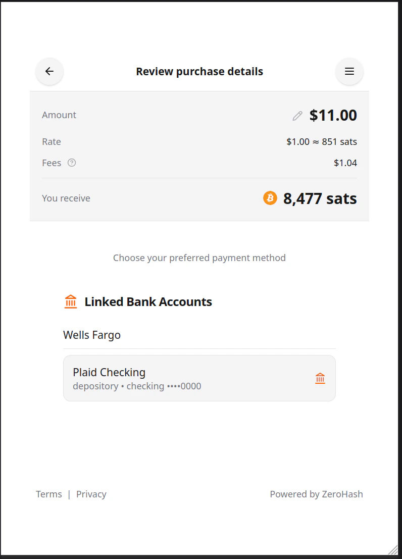 Payment Method Selection