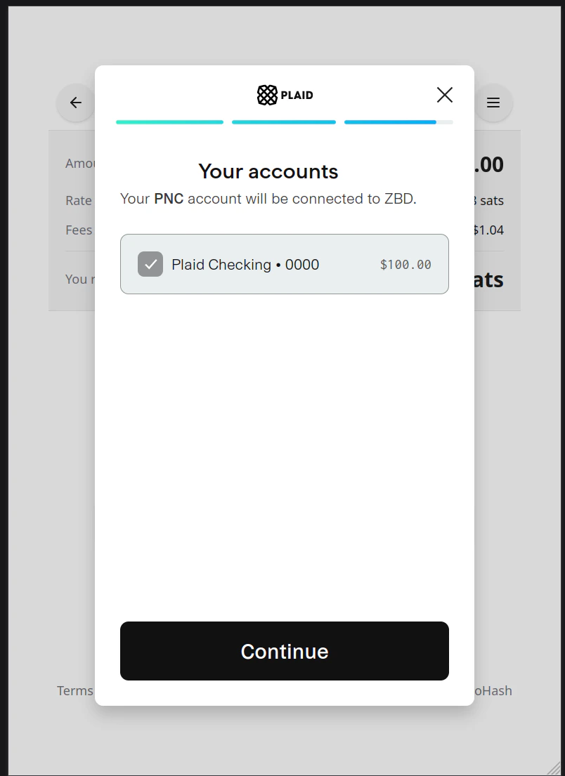 Bank Connected Successfully