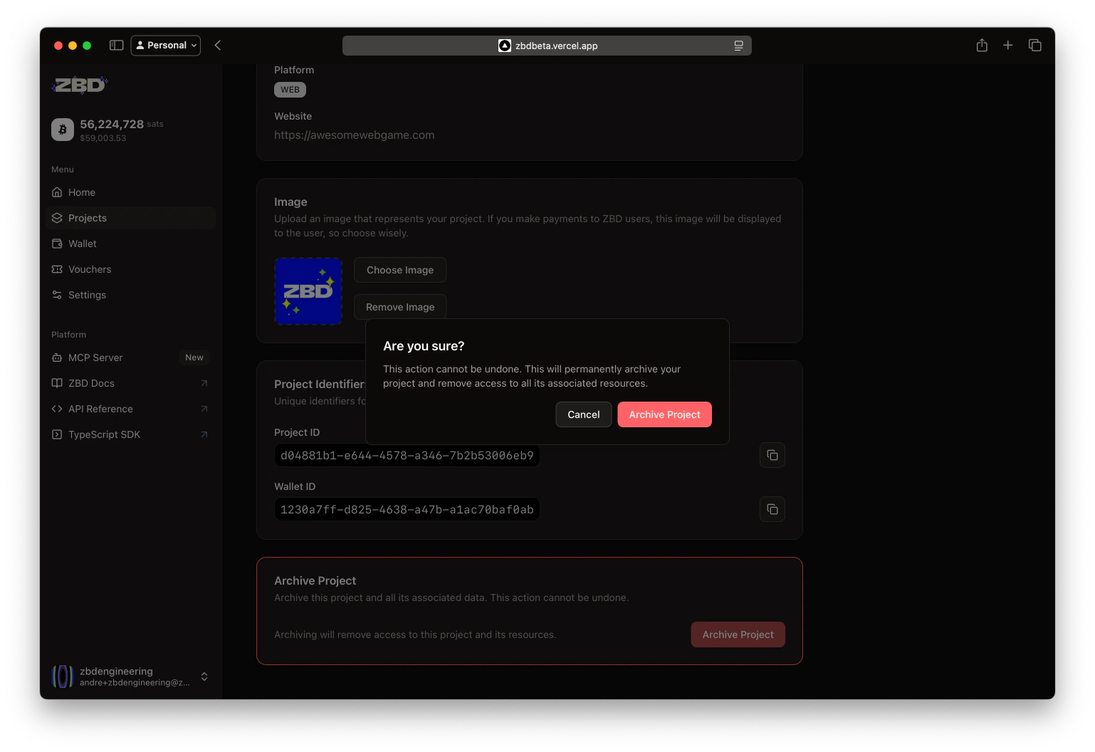 Confirm Archive
