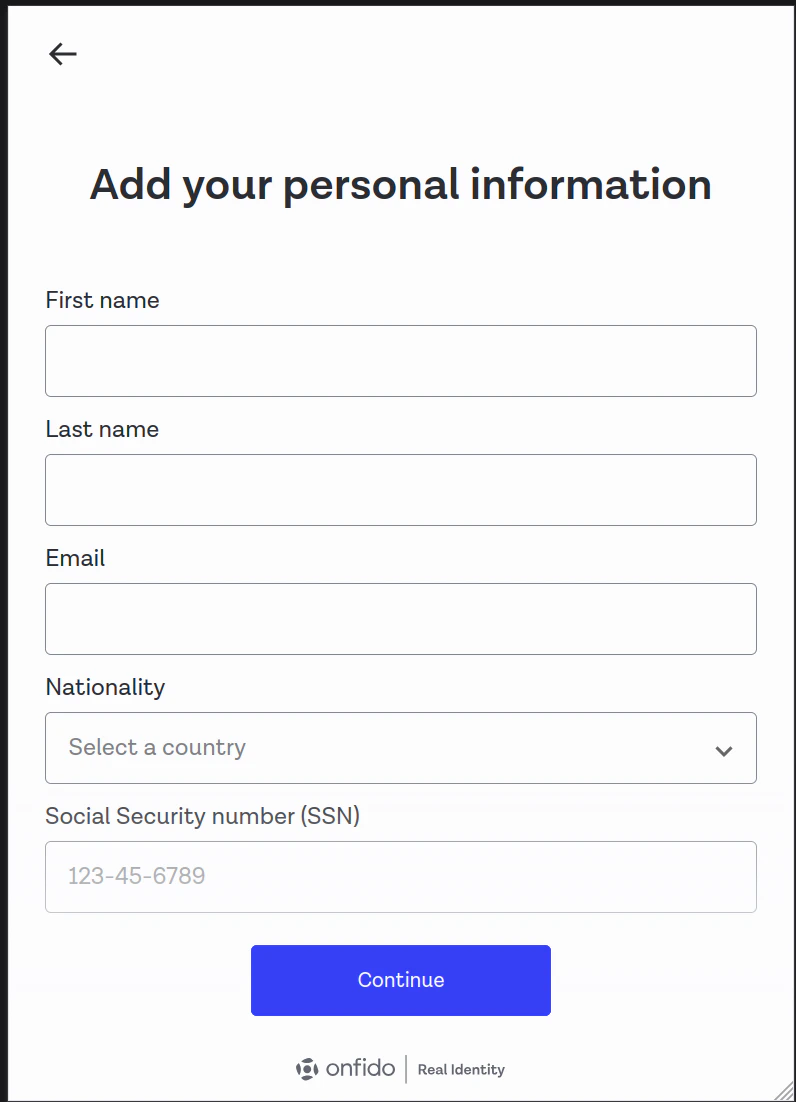 Personal Information Form