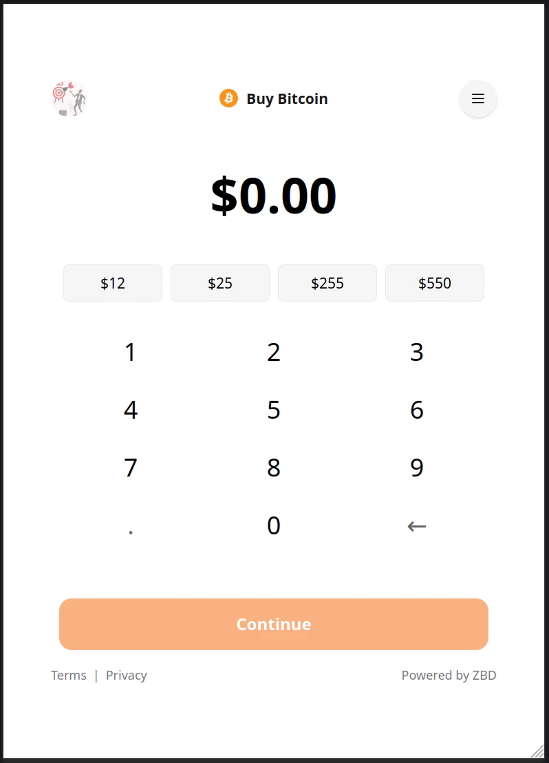 ZBD Ramp Initial Screen