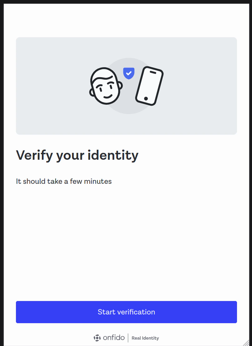 KYC Initial Screen