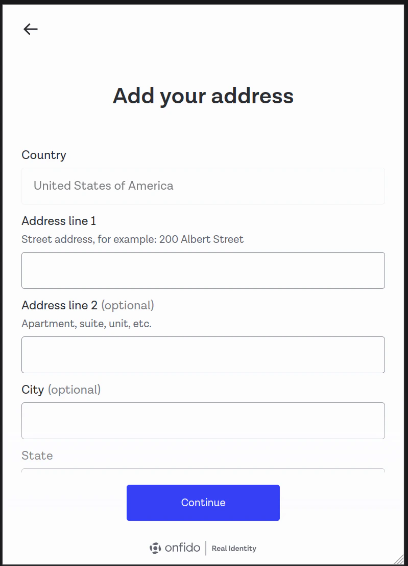 Address Form