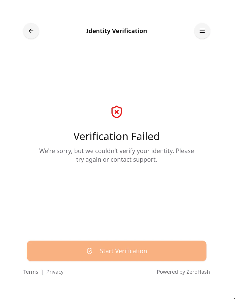 KYC Failed