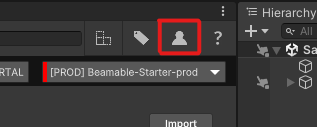 Login button in Unity