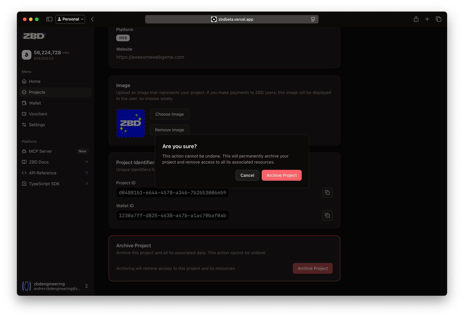 Confirm Archive