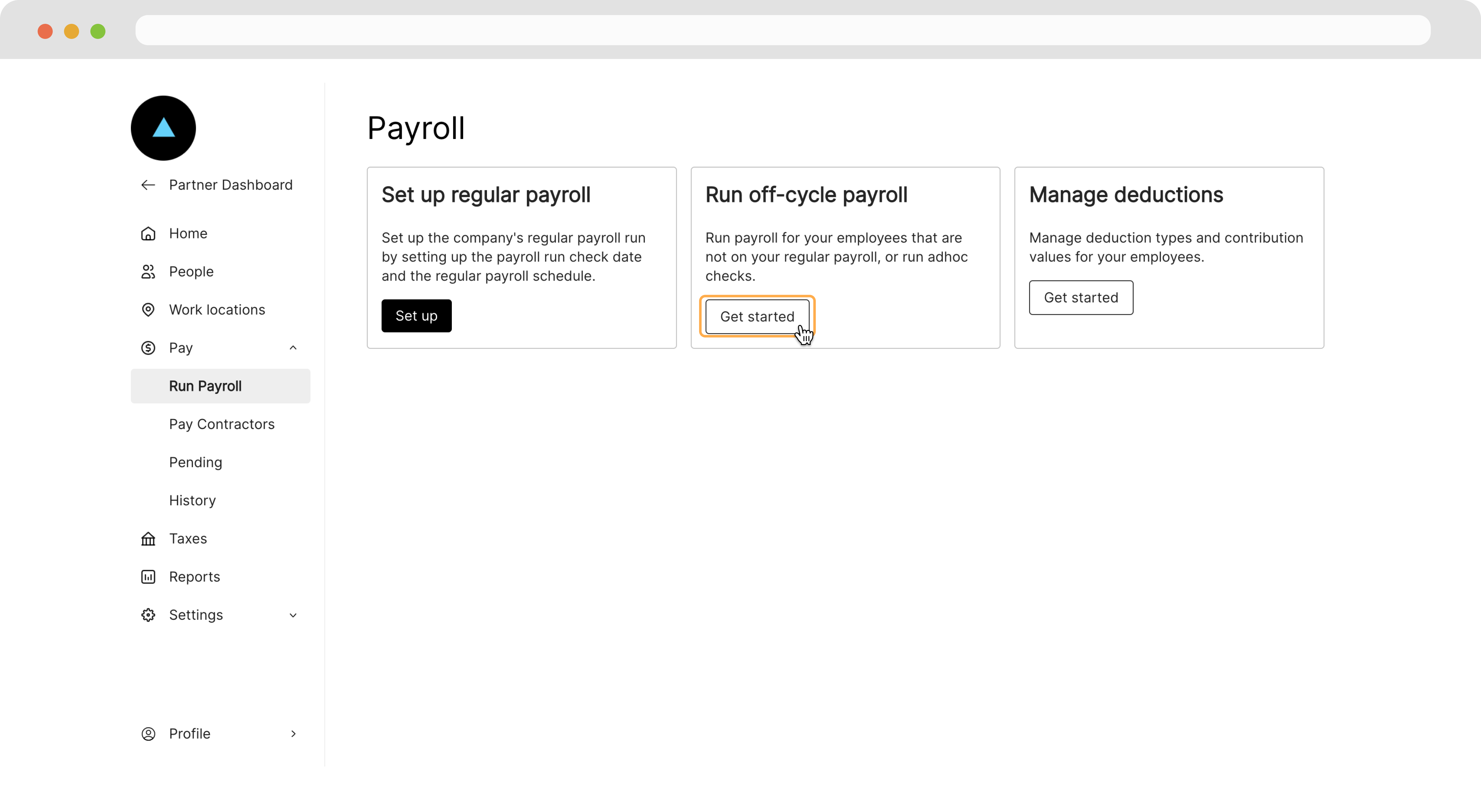 Get started with off-cycle payroll