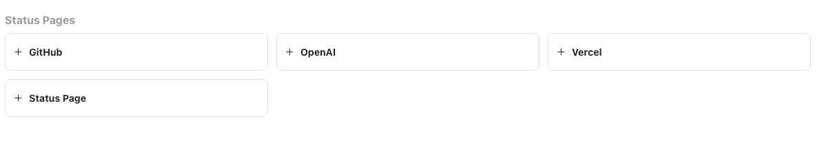 inventory status pages