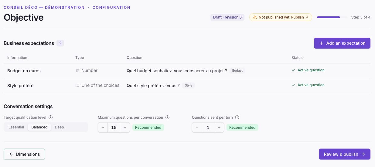 Home-decoration demo domain configuration