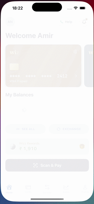 Animated flow: scan a QR code, review the amount and USD quote, slide to pay, and see the success screen.