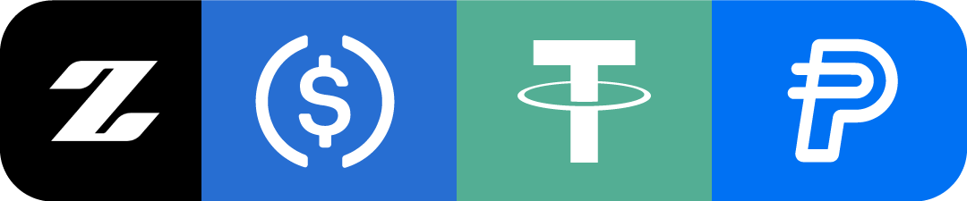 Checkout logo - USDC, USDT, PYUSD