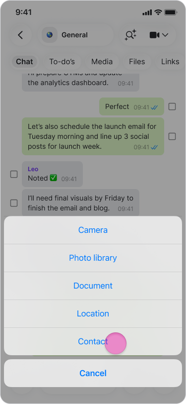 Share Contacts screenshot 2