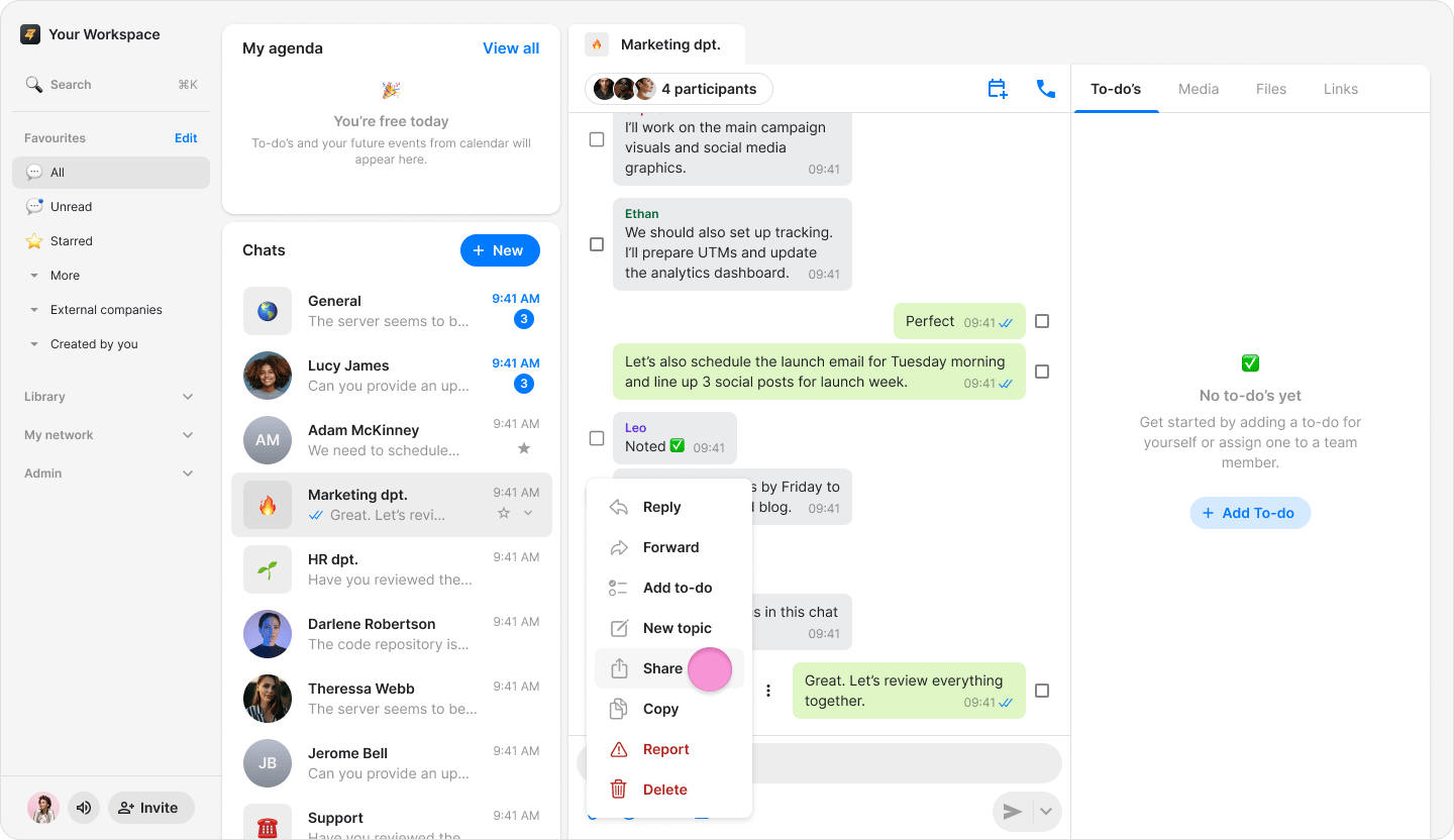 Share Messages to other Apps screenshot 5