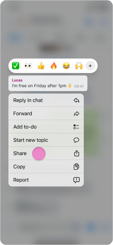 Share Messages to other Apps screenshot 2