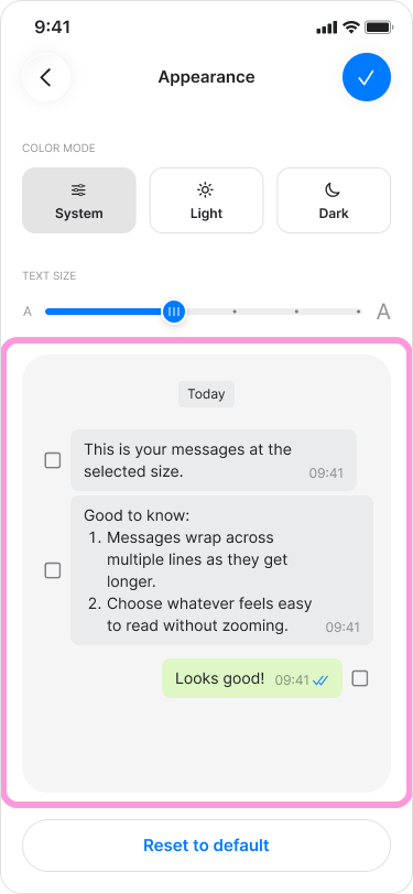 Adjust the Font Size screenshot 3